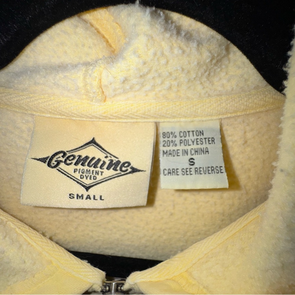 Laguna Beach Zip-Up Hooded Sweatshirt - Pale Yellow - Picture 5 of 11